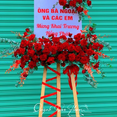 Kệ hoa, giỏ hoa khai trương, sinh nhật để  Bàn