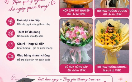 Hoa sáp tốt nghiệp giá rẻ giao hoa toàn quốc 