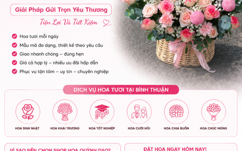 Giao Hoa Giá Rẻ Tại Bình Thuận – Giải Pháp Gửi Trọn Yêu Thương Tiện Lợi Và Tiết Kiệm