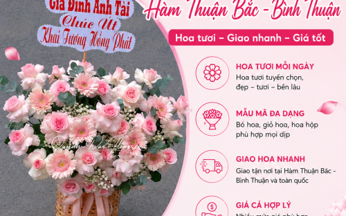 Dịch Vụ Giao Hoa Hàm Thuận Bắc - Bình Thuận Tại SHOP HOA QUỲNH DAO