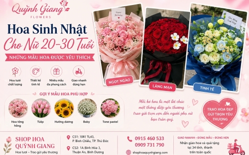 Hoa Sinh Nhật Cho Nữ 20–30 Tuổi: Chọn Hoa Thế Nào Để Vừa Đẹp Vừa Ý Nghĩa?