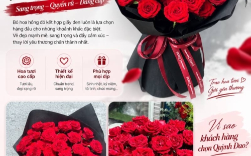 Bó Hoa Hồng Tone Hồng Phong Cách Hàn Quốc – Xu Hướng Quà Tặng Được Yêu Thích Tại Shop Hoa Quỳnh Dao
