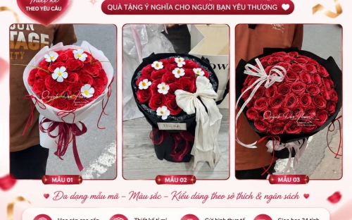 Hoa sáp tone đỏ bó tròn – Món quà nổi bật dành tặng người thương