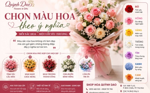 CHỌN MÀU HOA THEO Ý NGHĨA – BÍ QUYẾT GỬI TRỌN THÔNG ĐIỆP QUA TỪNG SẮC HOA