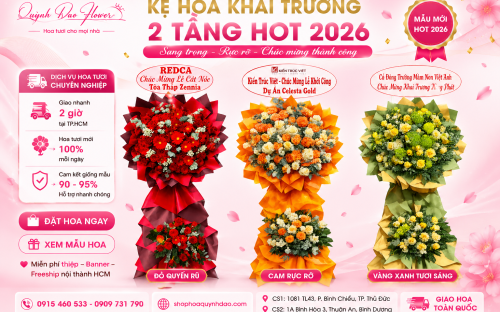 Kệ Hoa Khai Trương 2 Tầng Siêu Hot Giá Rẻ Tại SHOP HOA QUỲNH DAO