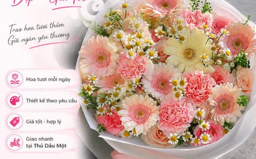 Dịch Vụ Hoa Tươi Thủ Dầu Một Đẹp, Giao Nhanh Tại Shop Hoa Quỳnh Dao