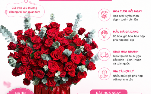 Dịch Vụ Giao Hoa Huyện Bắc Bình - Bình Thuận Tại SHOP HOA QUỲNH DAO