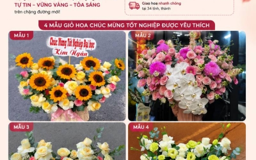 Giỏ Hoa Tốt Nghiệp – Món Quà Ý Nghĩa Đánh Dấu Thành Công Cùng Shop Hoa Quỳnh Dao
