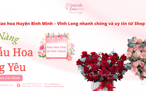 Dịch vụ giao hoa Huyện Bình Minh – Vĩnh Long nhanh chóng và uy tín từ Shop Hoa Quỳnh Dao