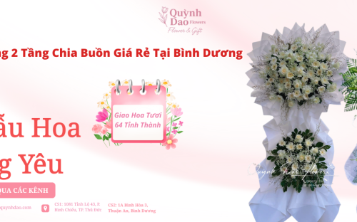 Kệ Hoa Tone Trắng 2 Tầng Chia Buồn Giá Rẻ Tại Bình Dương – Sự Chia Sẻ Chân Thành Trong Những Giây Phút Tiễn Biệt