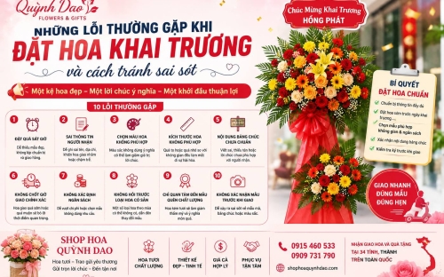 Những lỗi thường gặp khi đặt hoa khai trương và cách tránh sai sót