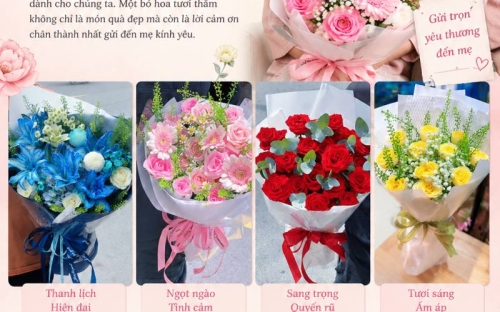 Hoa Tươi Tặng Mẹ – Món Quà Ý Nghĩa Thay Lời Cảm Ơn Từ Trái Tim