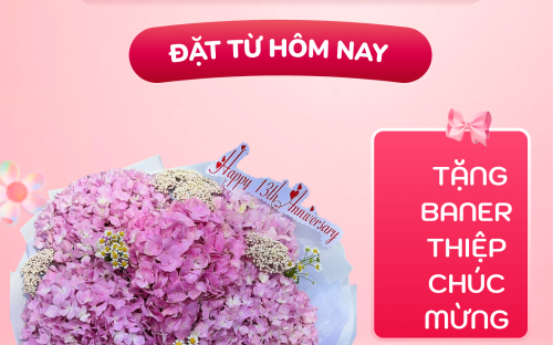 Mẫu hoa tú cầu giá rẻ siêu hot tại Shop Hoa Quỳnh Dao