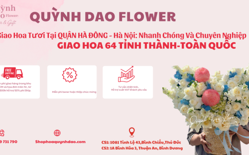Giao hoa tươi Quận Hà Đông Hà Nội – Dịch vụ nhanh chóng, uy tín tại Shop Hoa Quỳnh Dao