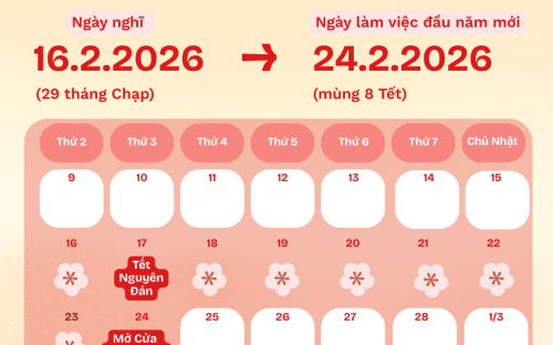 THÔNG BÁO LỊCH NGHỈ TẾT NGUYÊN ĐÁN 2026 – HOA QUỲNH DAO