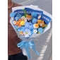Bó hoa len xanh dương tốt nghiệp 