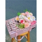 Hộp hoa tiền mix hoa sáp 