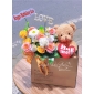 Hoa gấu teddy tone cam