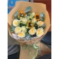 Hoa hướng dương kèm hồng