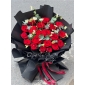 Bó hoa hồng đỏ mix Thúy châu 