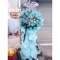 Kệ hoa xanh dương mix hồng