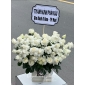 Giỏ hoa hồng trắng đi viếng 