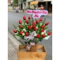 Giỏ hoa tulip cao su non tặng mẹ