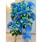 Kệ khai trương tone xanh dương hiện đại 