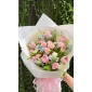 Bó hoa tulip hồng mix lam tinh