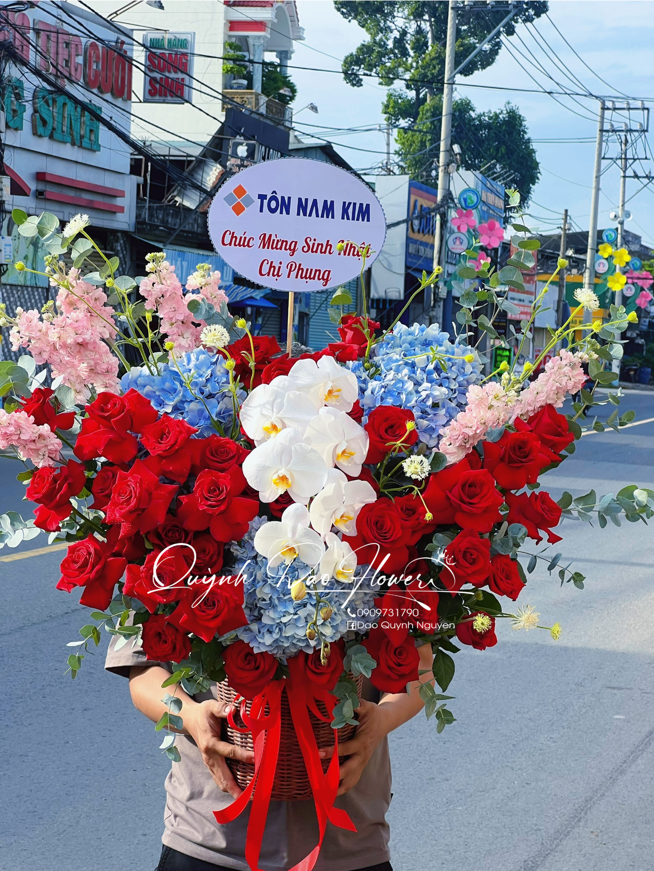 Giỏ hoa cao cấp to đẹp 
