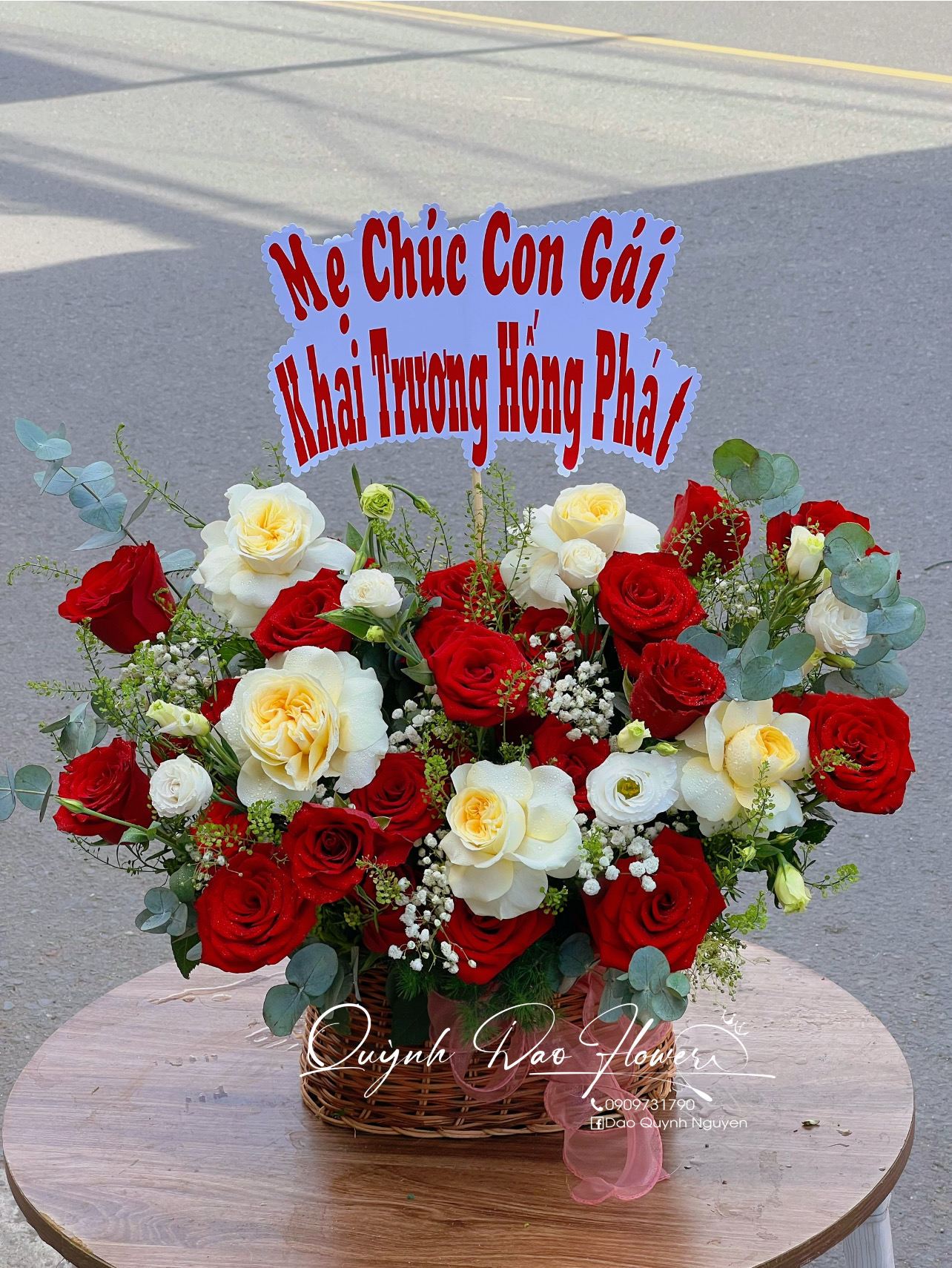 Giỏ hoa tặng con gái 