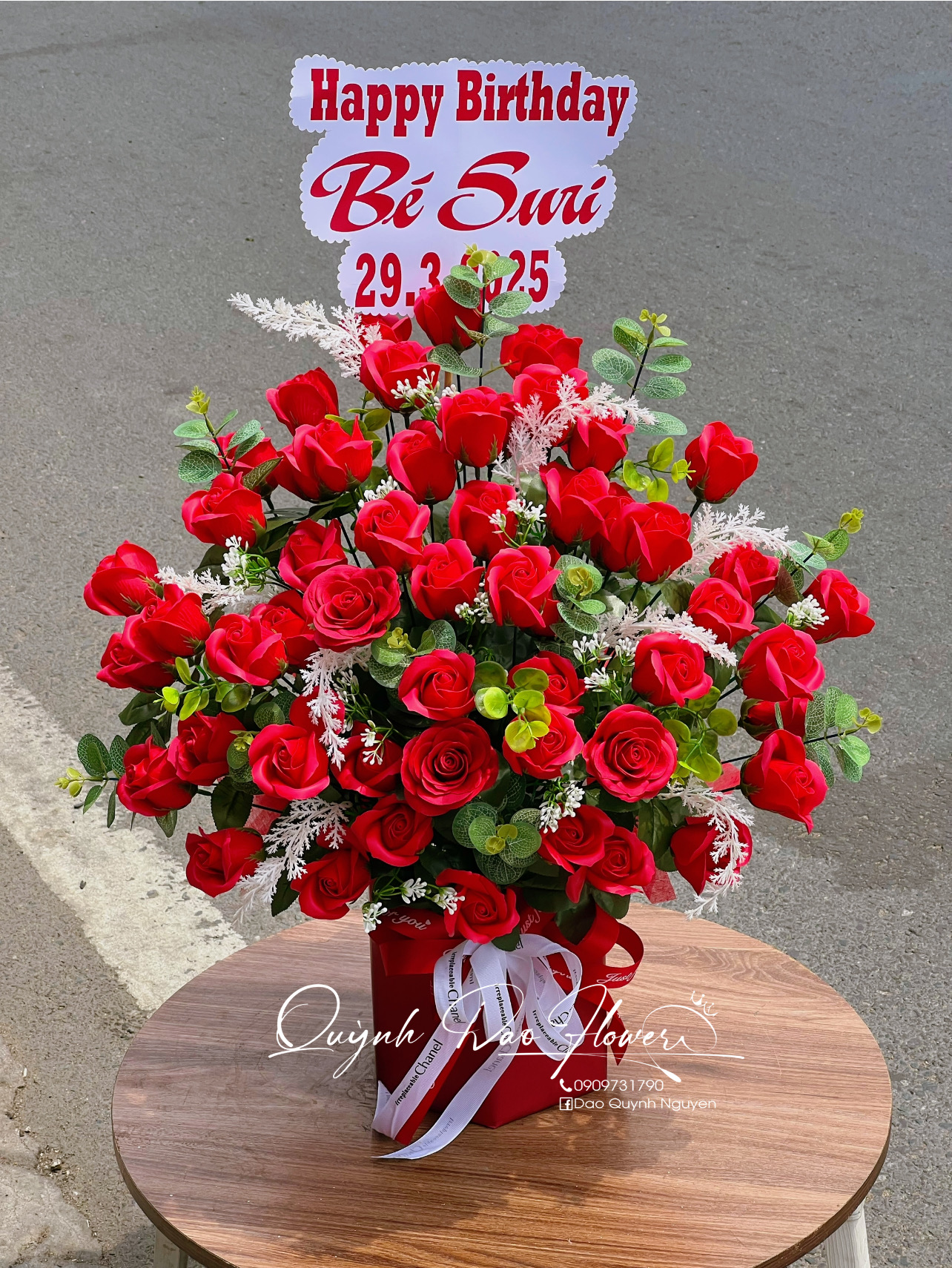 Giỏ hoa sáp tặng sinh nhật tại Dĩ An, Bình Dương, Thủ Đức 