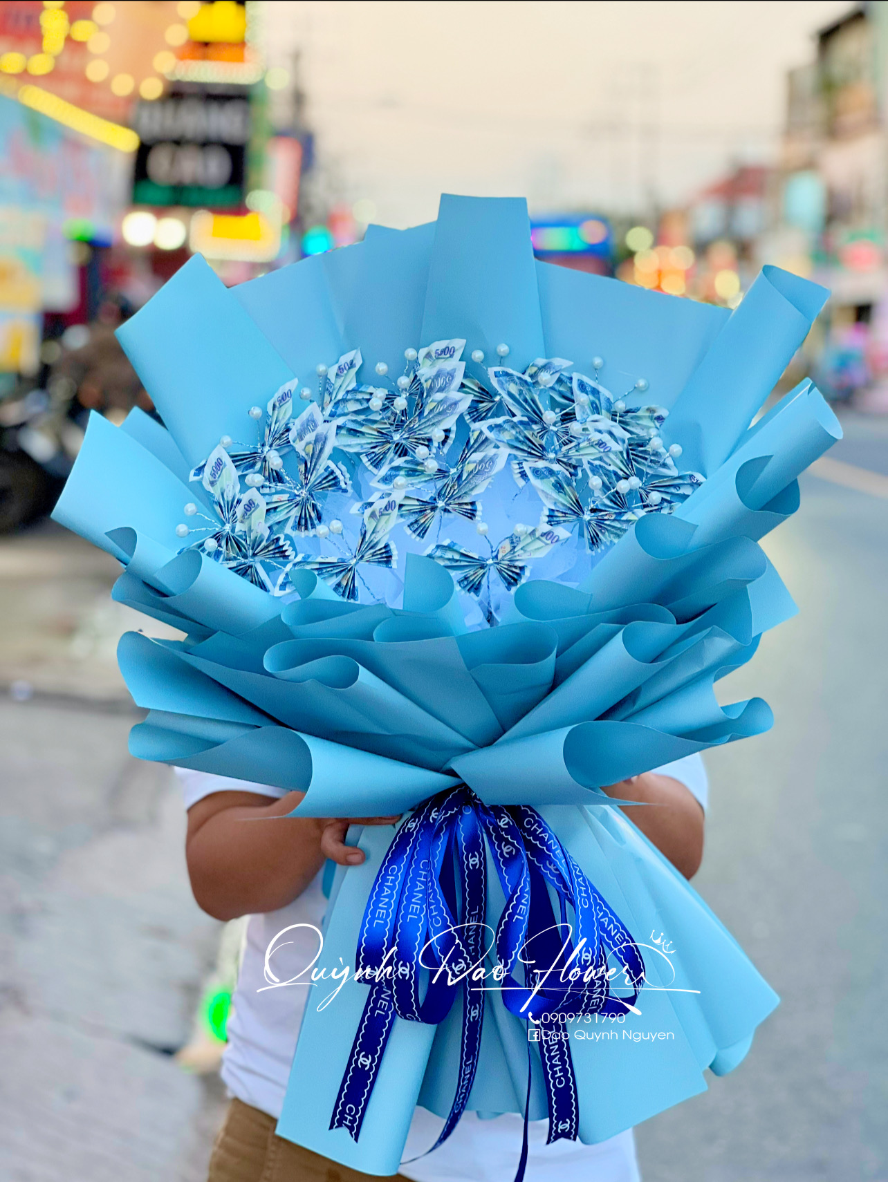Bó hoa bướm tiền 5k