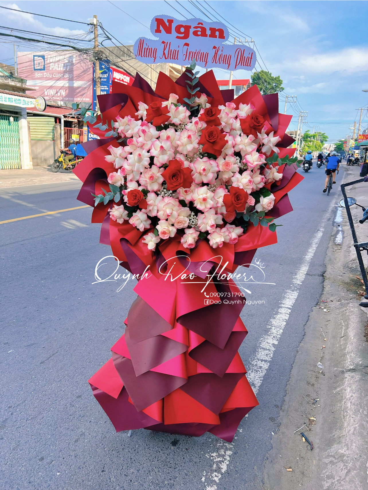Hoa khai trương vườn lài hcm