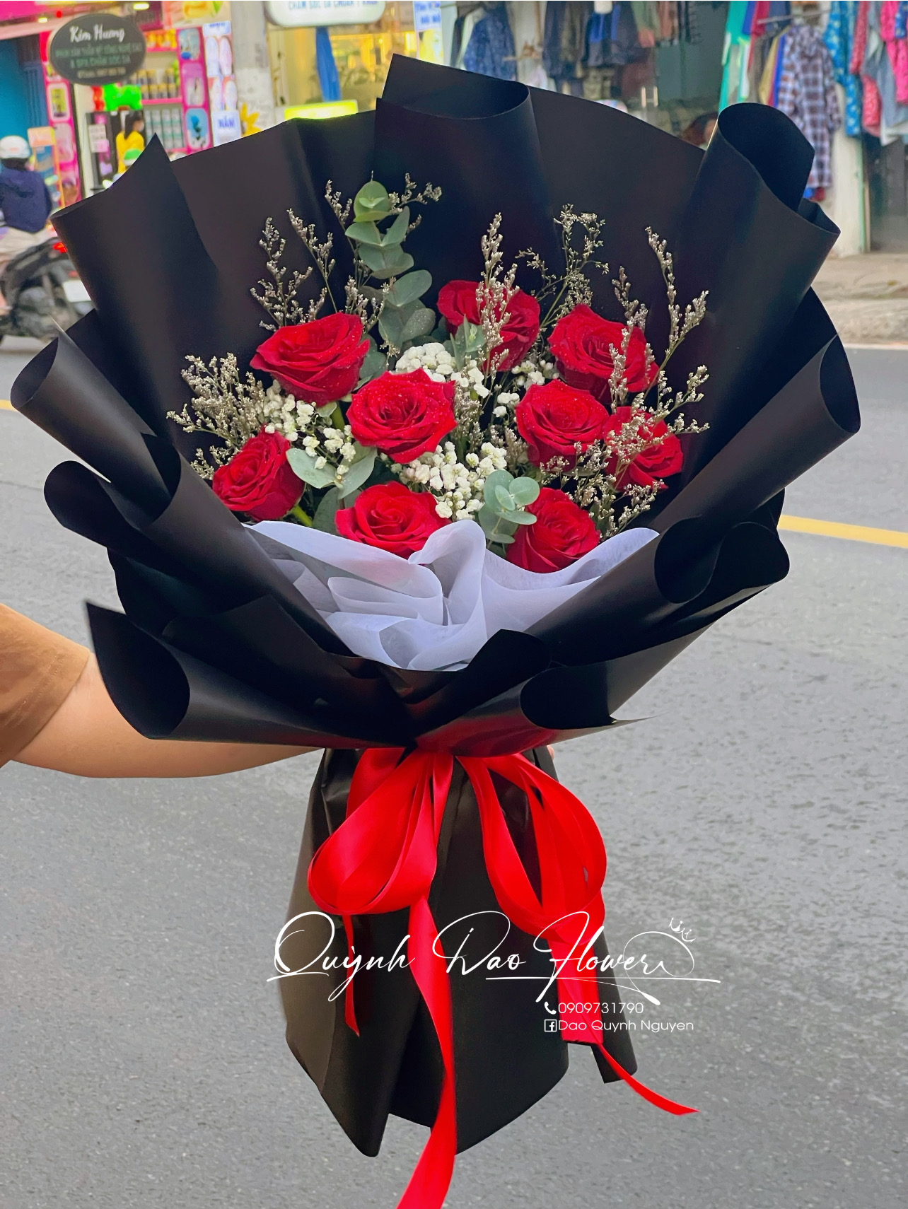 Bó hoa hồng 9 bông 