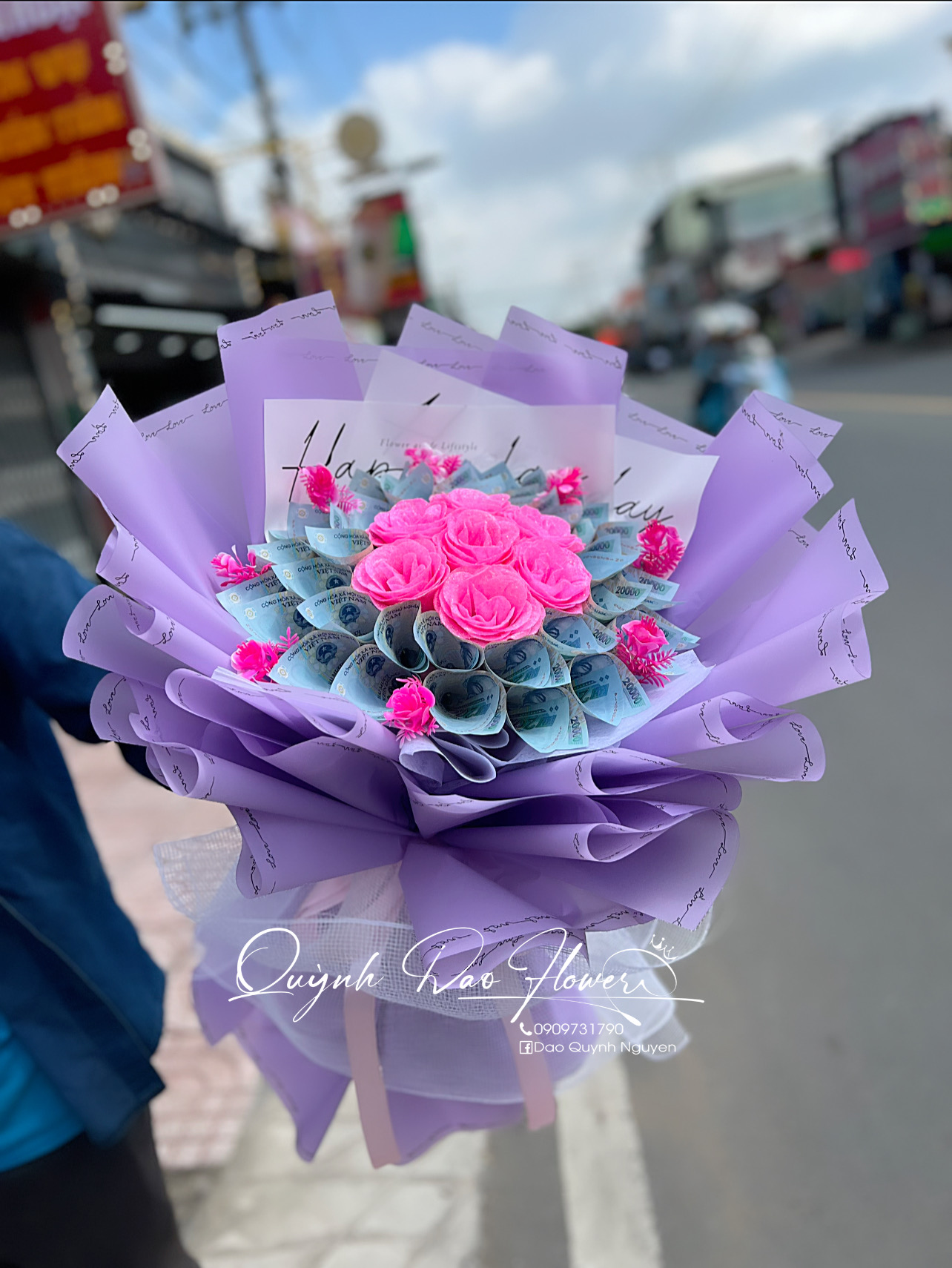 Bó hoa tien 20k to đẹp 