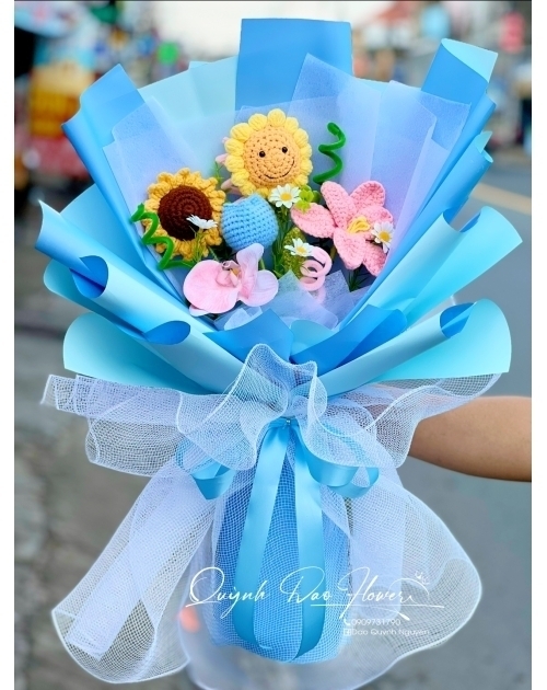 Bó hoa len nhỏ xinh tặng tốt nghiệp 