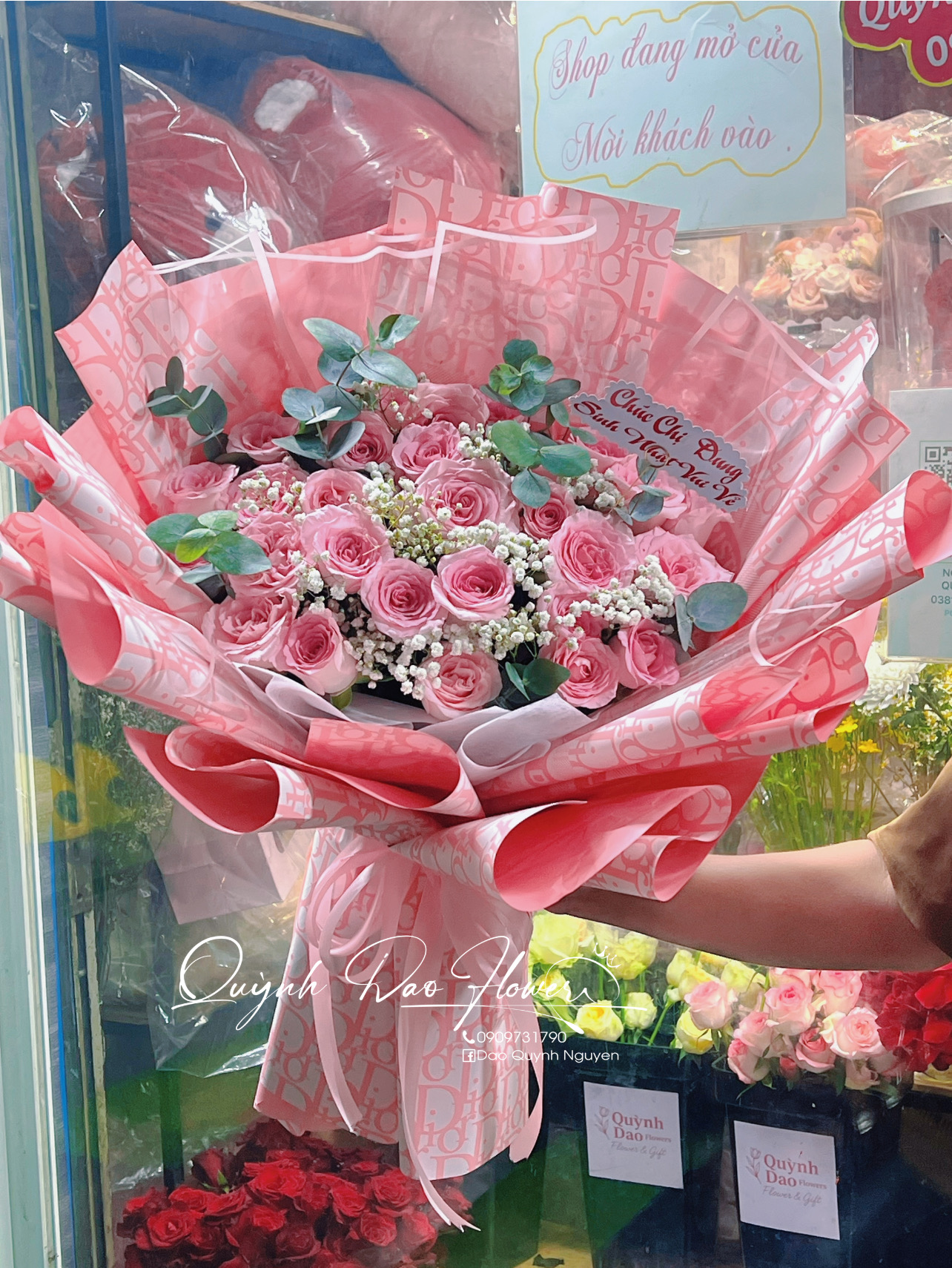Bó hoa gan chợ đầu mối Thủ Đức 