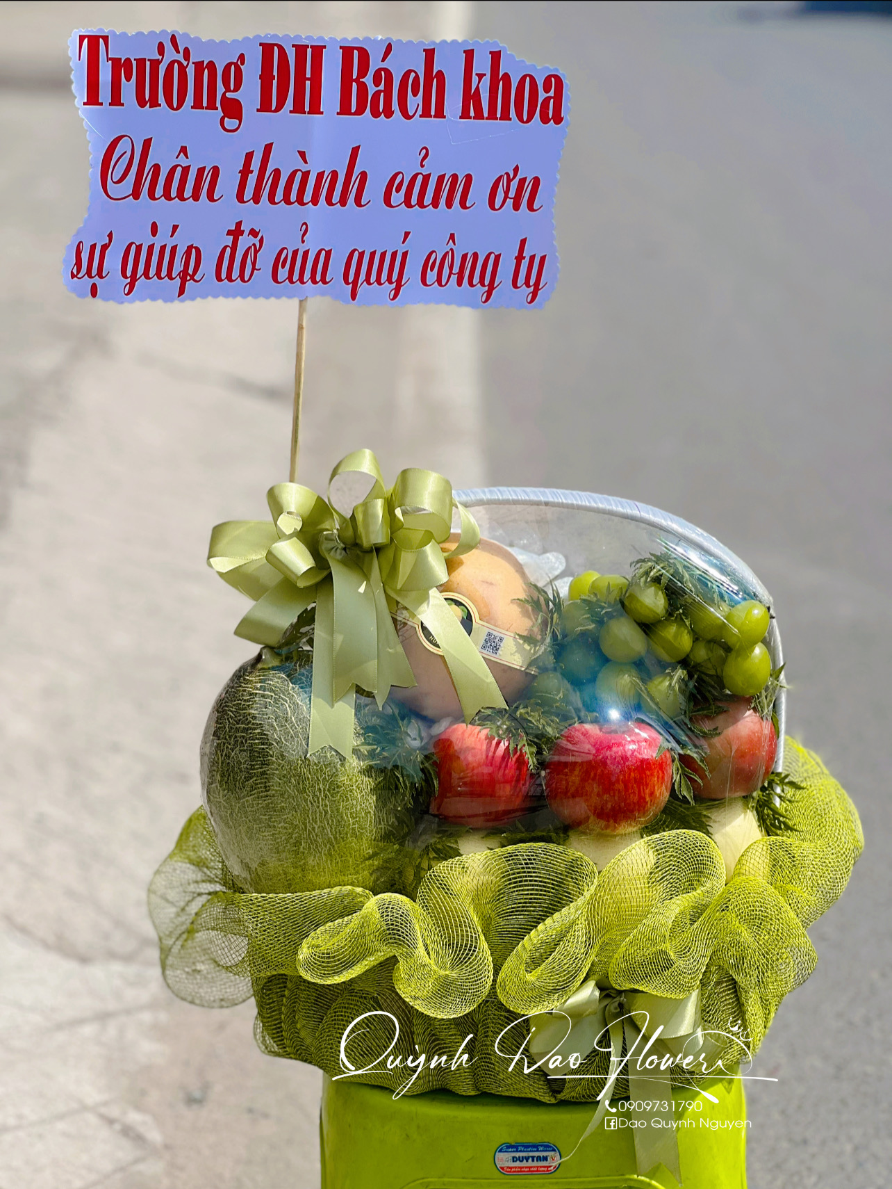 Giỏ trái cây cảm ơn 