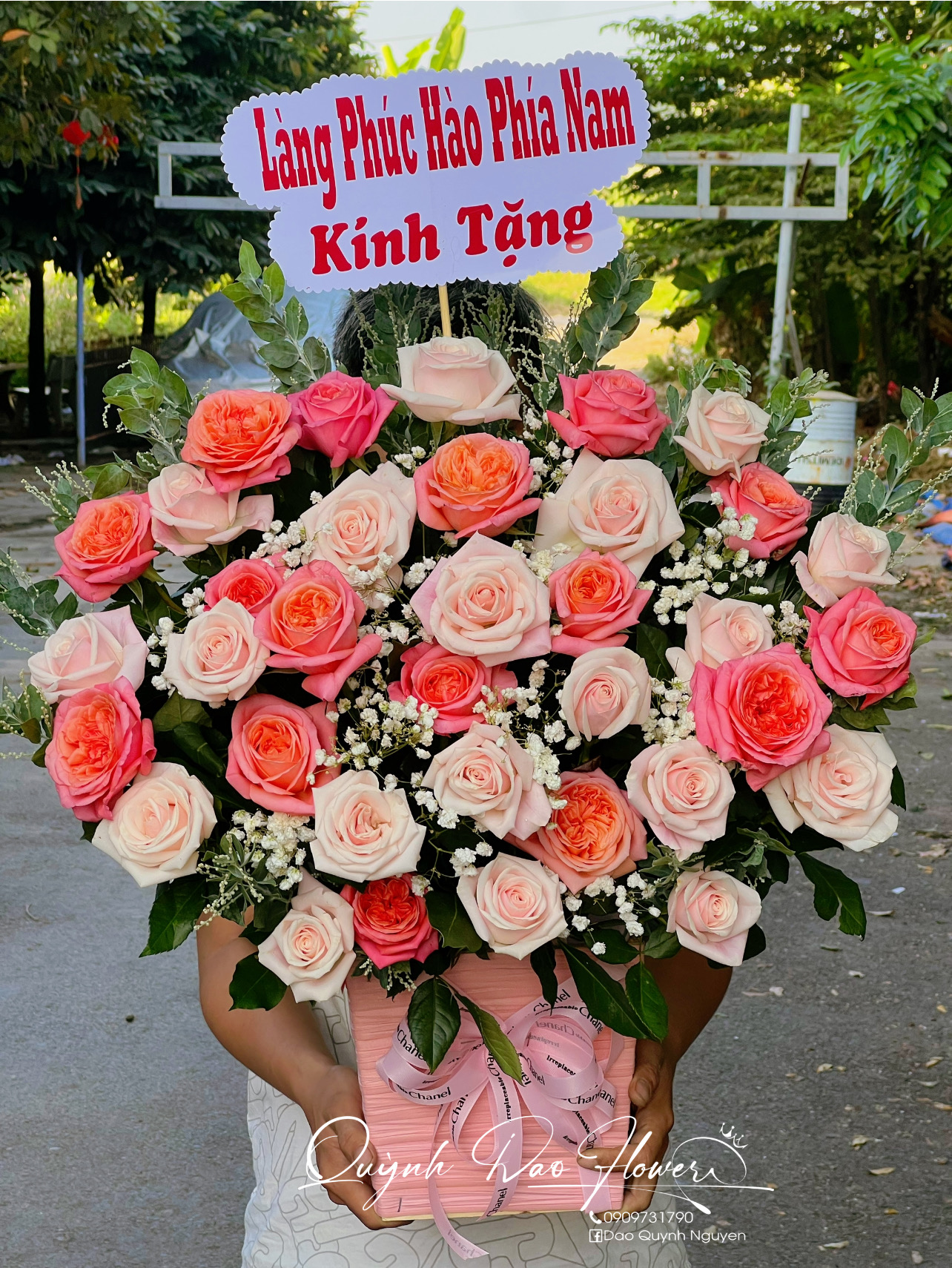 Giỏ hoa tặng hội đồng hương 