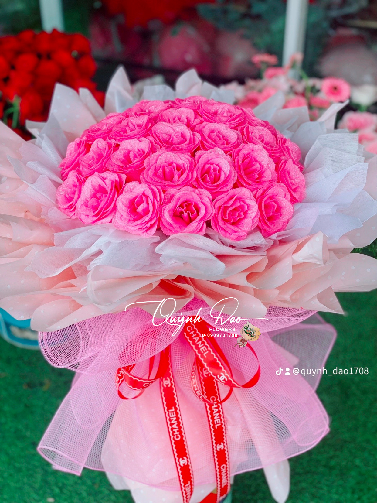 Bó hoa màu Hồng công chúa