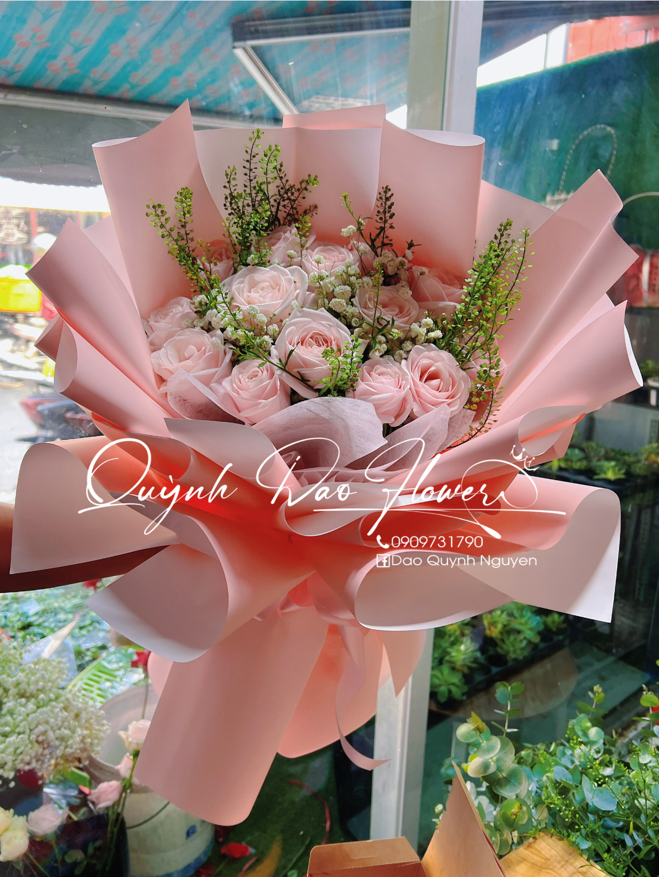 Bó hoa Hồng kem dâu  thủ Đức 