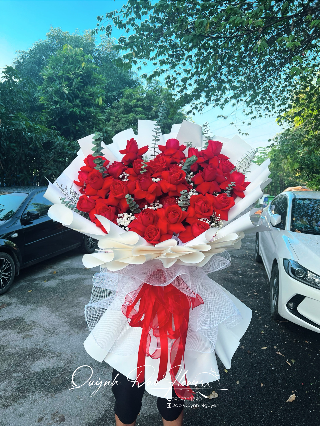 Bó hoa hồng to đẹp  tại dĩ an