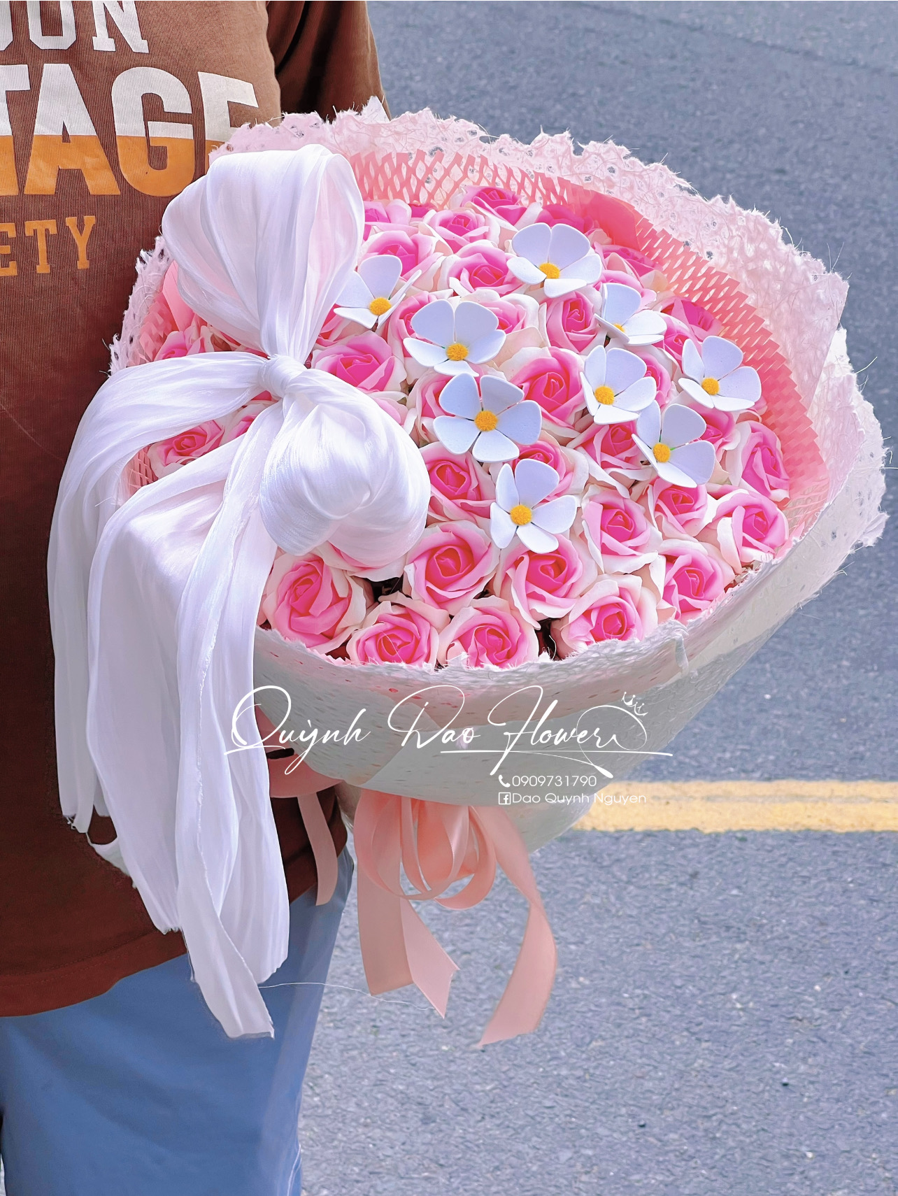 Hoa sáp song hỷ kèm nơ