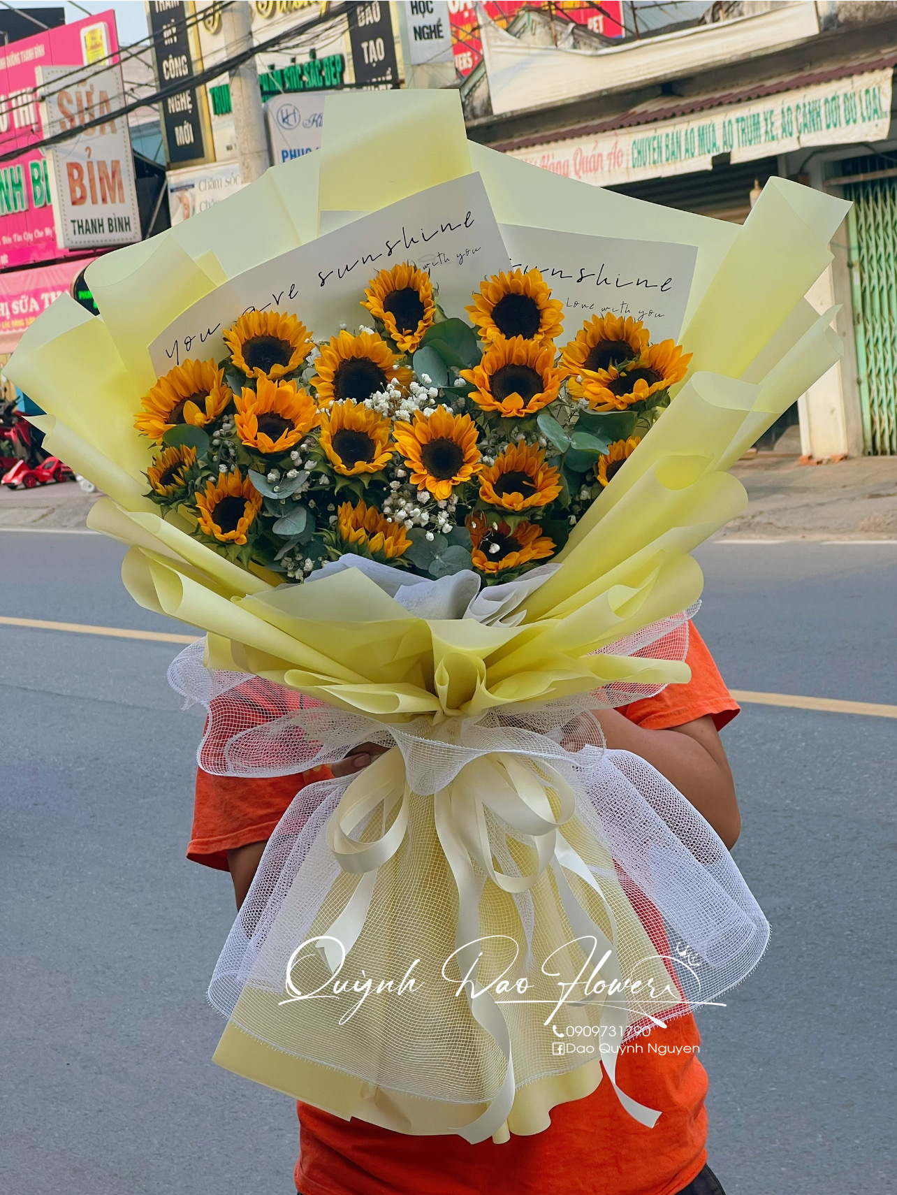 Bó hoa hướng dương to