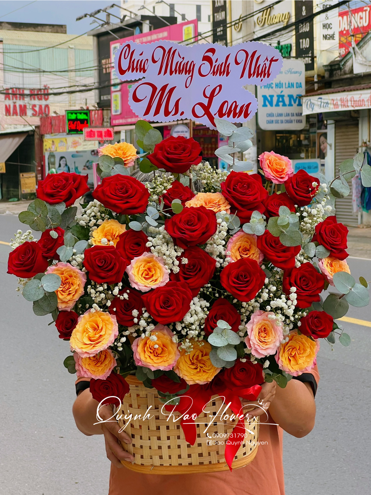 Hoa khai trương để bàn  bình Thạnh 