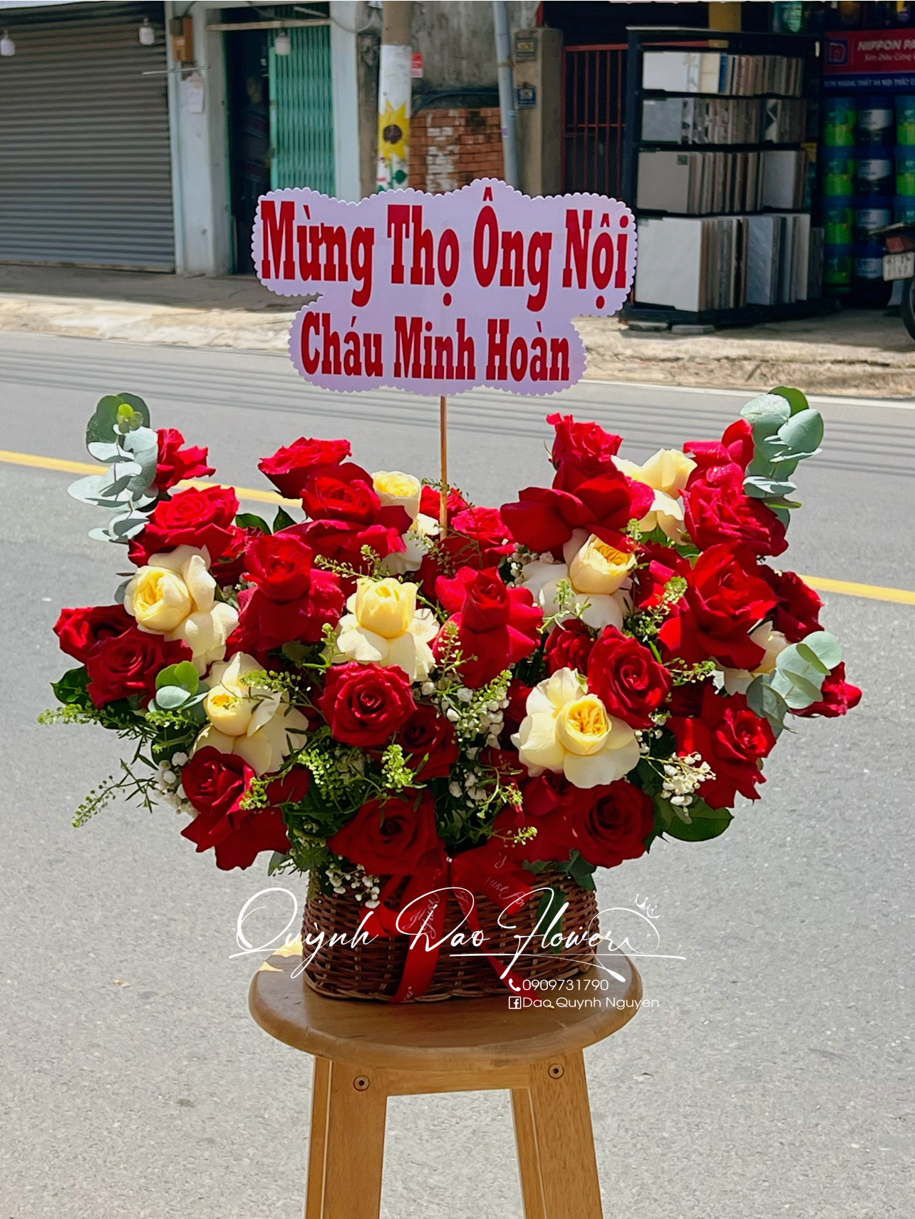 Lẵng hoa khai trương  Tân Bình 