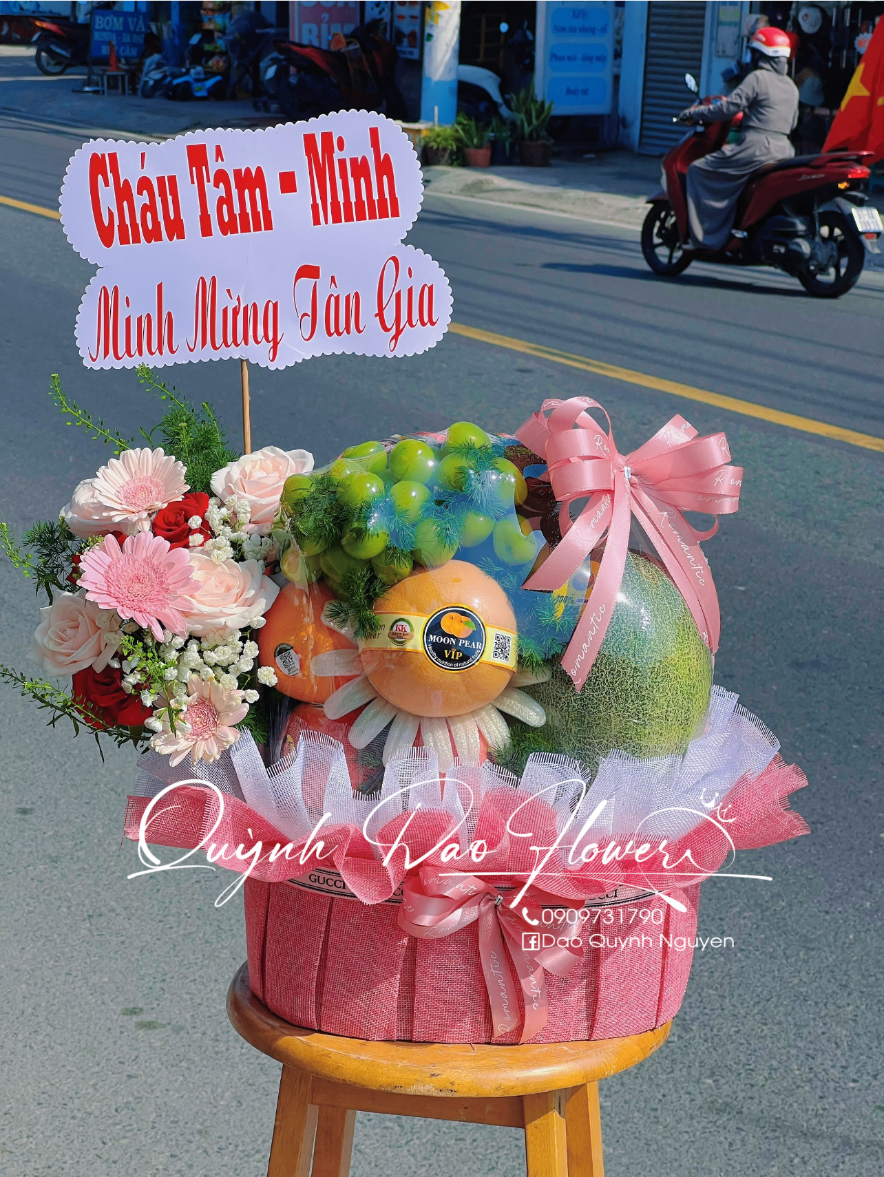 Giỏ trái cây Tone Hồng 