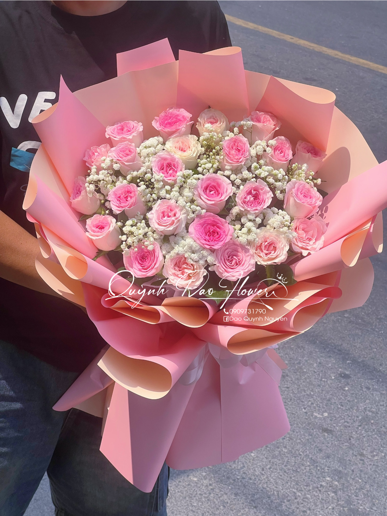 Bó hoa hồng lạc thần bình dương 