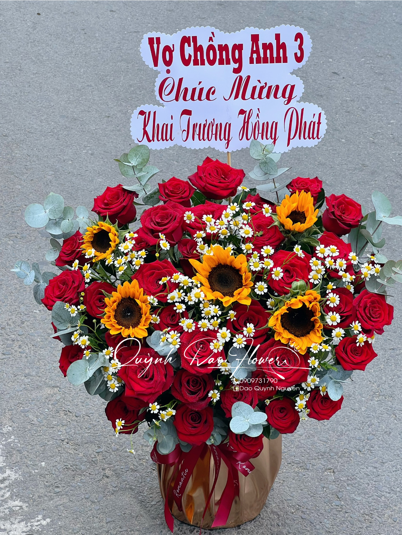 Giỏ hoa khai trương đẹp hiệp bình phước 
